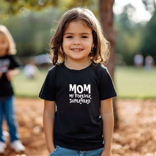Camiseta Mãe Meu Super-Herói para Sempre branco