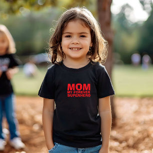 Camiseta Mãe Meu Super-Herói para Sempre vermelho