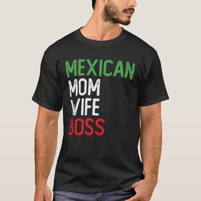 Camiseta Mãe mexicana Chefe Chefe Diretor Executivo Pequena (Frente)