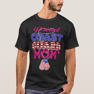 Camiseta Mãe Militar Orgulhosa de Homens Placas de Identifi