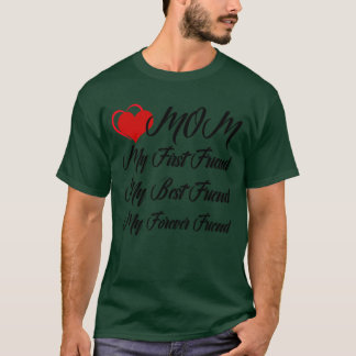 Camiseta Mãe Minha família de Design do Coração de Amigo pa