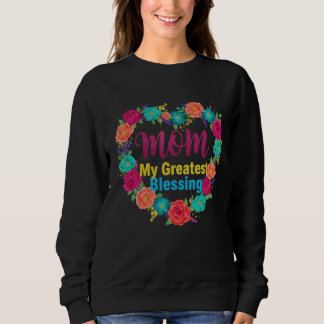 Camiseta Mãe Minha Maior Bênção Floral Mãe