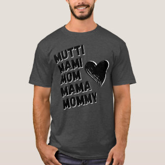 Camiseta Mãe Mommie Mãe Dia de as mães