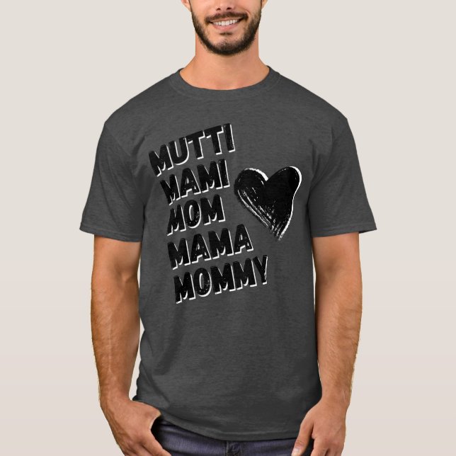 Camiseta Mãe Mommie Mãe Dia de as mães (Frente)