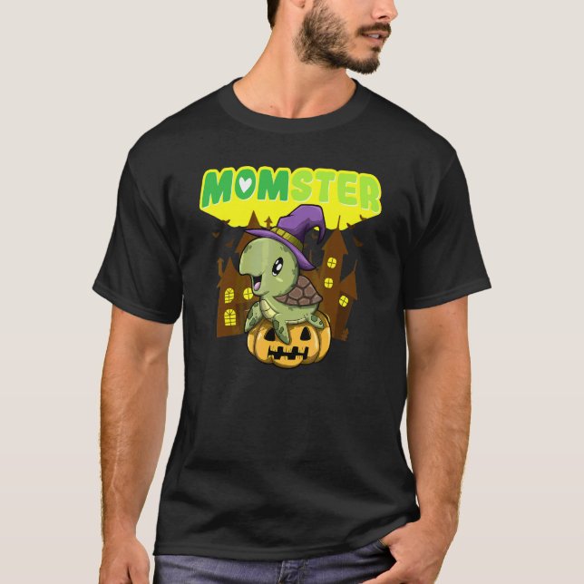 Camiseta Mãe Monstro Assustadora Dia das Bruxas Mamãe Sinis (Frente)