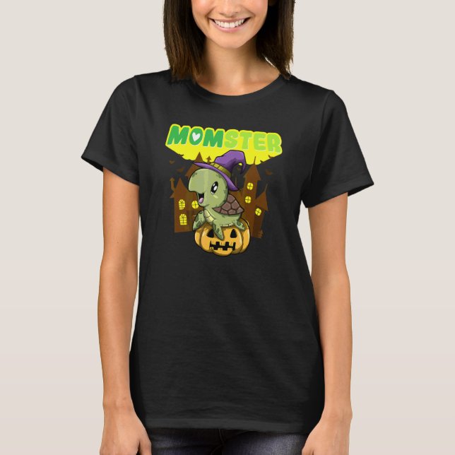 Camiseta Mãe Monstro Assustadora Dia das Bruxas Mamãe Sinis (Frente)