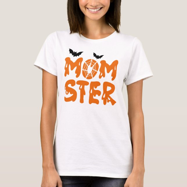 Camiseta Mãe Monstro de Halloween  (Frente)