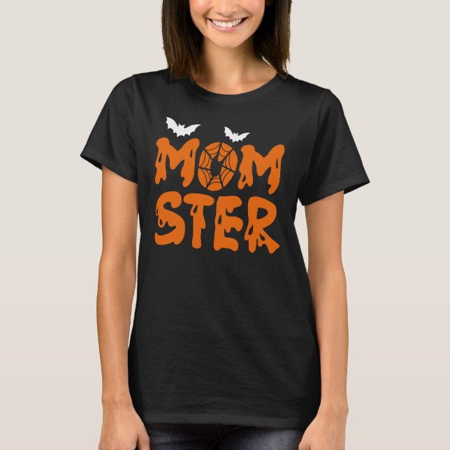 Camiseta Mãe Monstro do Halloween (Frente)