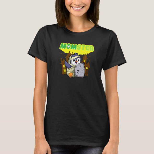 Camiseta Mãe Monstro Mãe Assustadora Dia das Bruxas Mamãe S (Frente)
