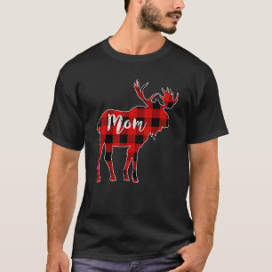 Camiseta Mãe Moose Red Buffalo Xadrez Correspondente Cristo