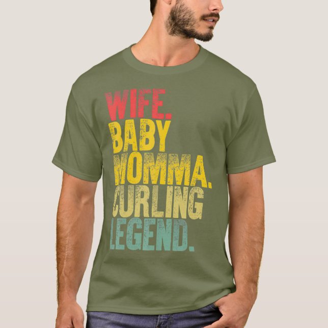 Camiseta Mãe Mulheres Engraçadas Esposa Querida Mãe Curvand (Frente)