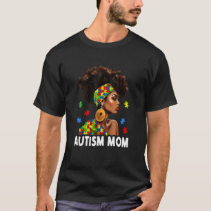 Camiseta Mãe Negra Africana Autismo Afro Mãe Consciência do