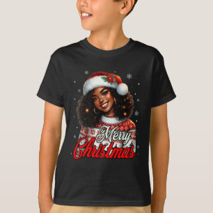 Camiseta Mãe negra africana de Natal afro-americana