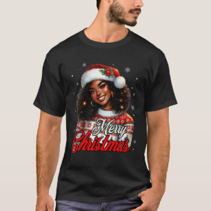 Camiseta Mãe negra africana de Natal afro-americana