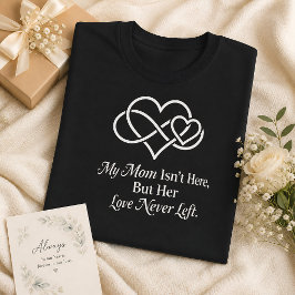 Camiseta Mãe no Céu Coração Infinito Dia das Mães Memorial