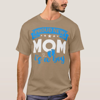Camiseta Mãe Nova Orgulhosa É Um Menino Sexo Revela Homens 