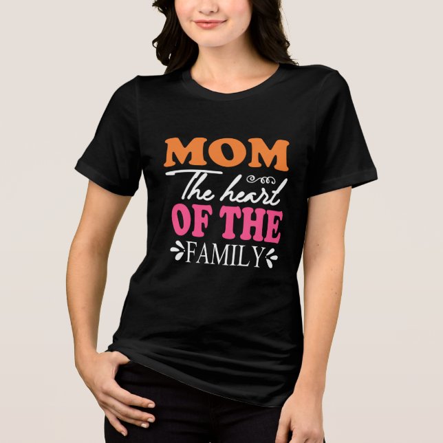 Camiseta Mãe, O Coração Da Família (Frente)