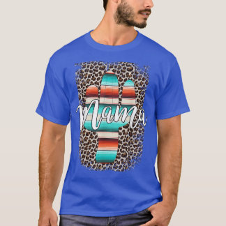 Camiseta Mãe Ocidental Leopard Cactus Serape Cowgirl Mães R