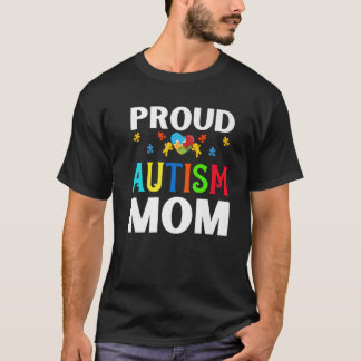 Camiseta Mãe Orgulhosa Autismo Mãe Mãe Consciência Autista