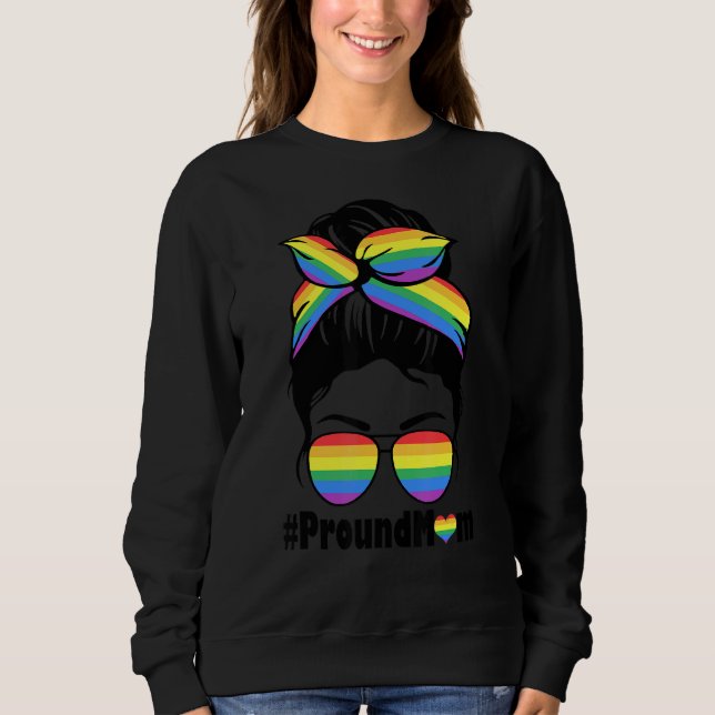 Camiseta Mãe Orgulhosa Cabelo Mensageiro Lgbtq Gay Pr (Frente)