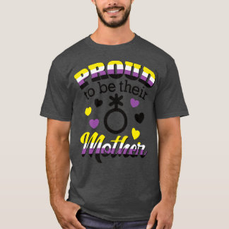 Camiseta Mãe Orgulhosa Criança Não Binária Bandeira LGBTQ S