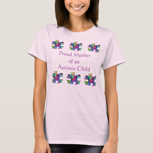Camiseta Mãe orgulhosa da criança autística (Frente)