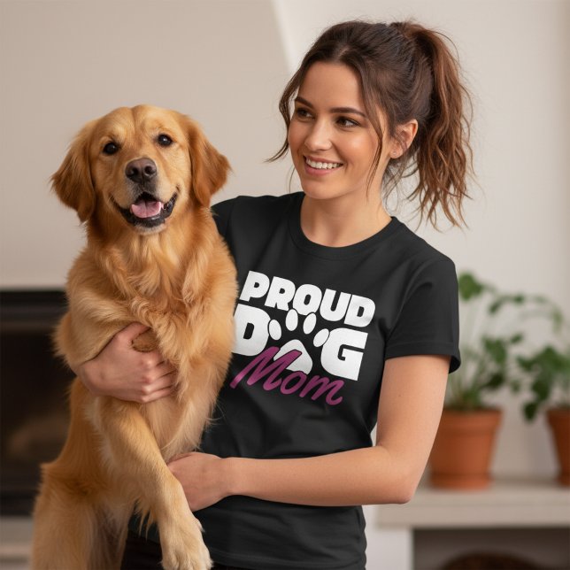 Camiseta Mãe Orgulhosa de Cachorro – Pata Fofa (Criador carregado)