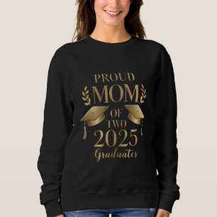 Camiseta Mãe Orgulhosa de Dois Graduandos de 2025 Gêmeos Gr