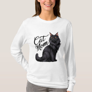 Camiseta Mãe Orgulhosa de Gato Maine Coon