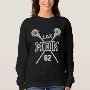 Camiseta Mãe Orgulhosa de Lacrosse #62 Jogador de LAX Númer
