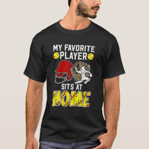 Camiseta Mãe Orgulhosa de Receptor de Softbol Receptor de S