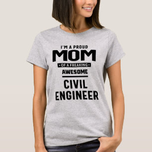 Camiseta Mãe Orgulhosa de um Engenheiro Civil Incrível  M
