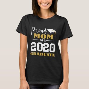 Camiseta Mãe orgulhosa de um Formando branco de 2020