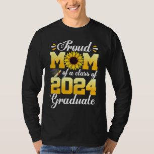 Camiseta Mãe Orgulhosa de um Graduado da Turma de 2024 Gira