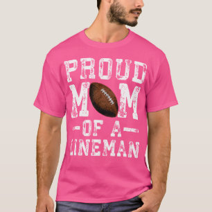 Camiseta Mãe Orgulhosa de um Lineman de Futebol Feminino