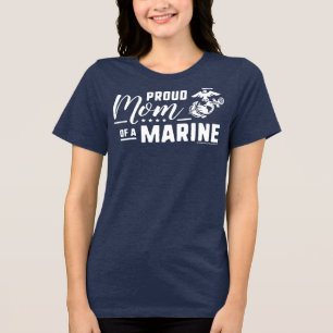 Camiseta Mãe Orgulhosa de um Marinho - Branca