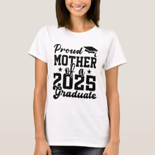 CAMISETA MÃE ORGULHOSA DE UMA CLASSE DE FORMANDOS DE 2025 D