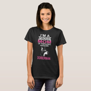 Camiseta Mãe orgulhosa do DoberMan
