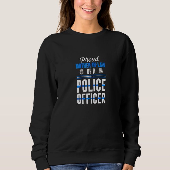 Camiseta Mãe Orgulhosa Na Lei De Um Policial Legal Mothe (Frente)