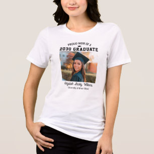 Camiseta Mãe Orgulhosa Senior Personalizado Ano Graduado Fo