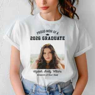 Camiseta Mãe Orgulhosa Senior Personalizado Ano Graduado Fo