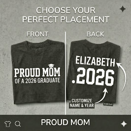 Camiseta MÃE ORGULHOSA • Turma de 2026 Formatura Personaliz