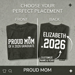 Camiseta MÃE ORGULHOSA • Turma de 2026 Formatura Personaliz