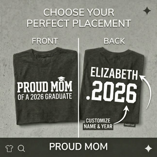 Camiseta MÃE ORGULHOSA • Turma de 2026 Formatura Personaliz