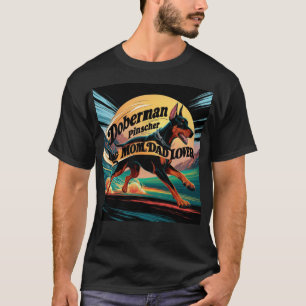 Camiseta Mãe Pai Amante Doberman Pinscher