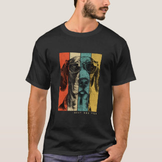 Camiseta Mãe Pai Criança Cachorro Pointer Alemão de Caça Vi