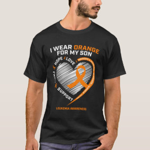 Camiseta Mãe Pai Leucemia Consciência Filho Leucemia Consci