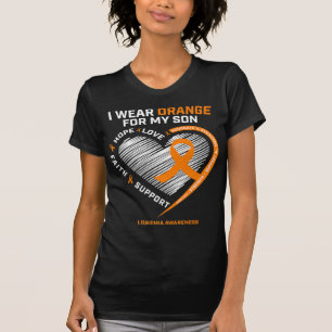 Camiseta Mãe Pai Leucemia Consciência Filho Leucemia Consci