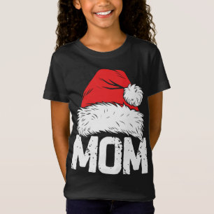 Camiseta Mãe Papai noel Família de Natal Correspondendo Paj