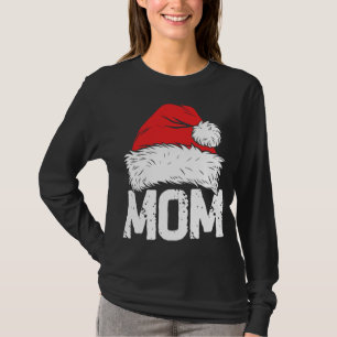 Camiseta Mãe Papai noel Família de Natal Correspondendo Paj